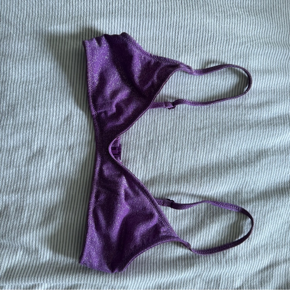 Purple sparkly Triangl Bikini Top